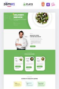 Тарелка-здоровая пища одна страница чистый HTML Тарелка-здоровая пища одна страница чистый HTML