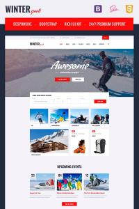 Зимние виды спорта - многостраничный магазин зимнего спортивного инвентаря HTML Зимние виды спорта - многостраничный магазин зимнего спортивного инвентаря HTML