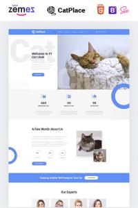 Cat Place - Животные и домашние животные многостраничный HTML
