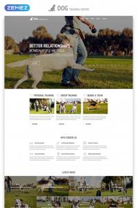 Центр дрессировки собак - шаблоны для собак адаптивный современный HTML