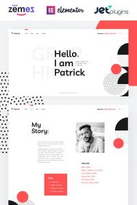 Patrick - Designer Portfolio Website for Personal Promotion Patrick - Designer Portfolio Website for Personal Promotion